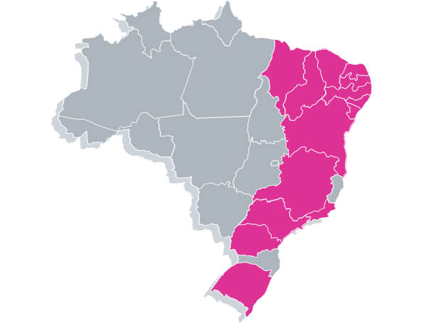 mapa brasil com localização de parceiros